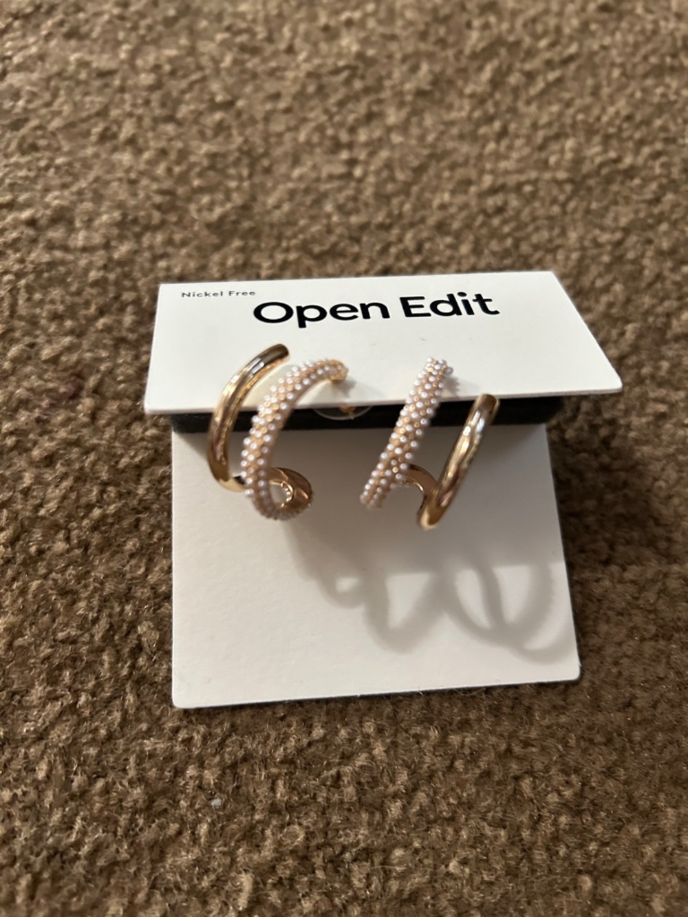 Open Edit Gold  Hoop Earrings